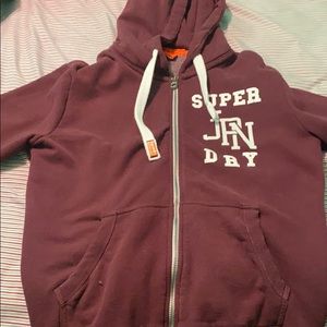 Burgundy zip up jacket